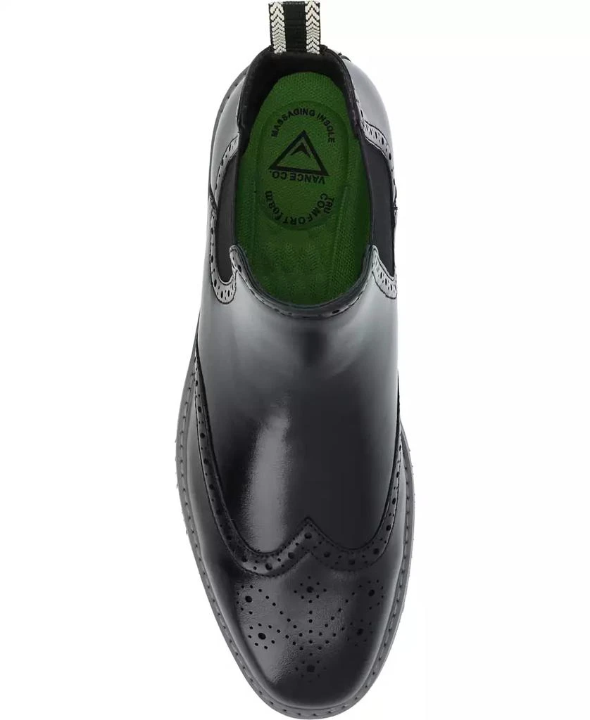 Vance Co. Men's Thorpe Tru Comfort Foam Wingtip Slip-On Chelsea Boots 4