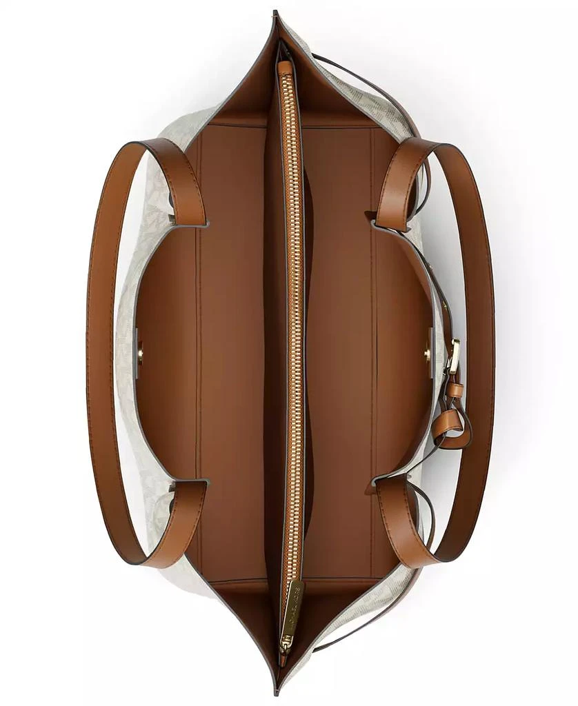 Michael Kors Emilia Large East West Center Zip Pocket Tote Bag 5