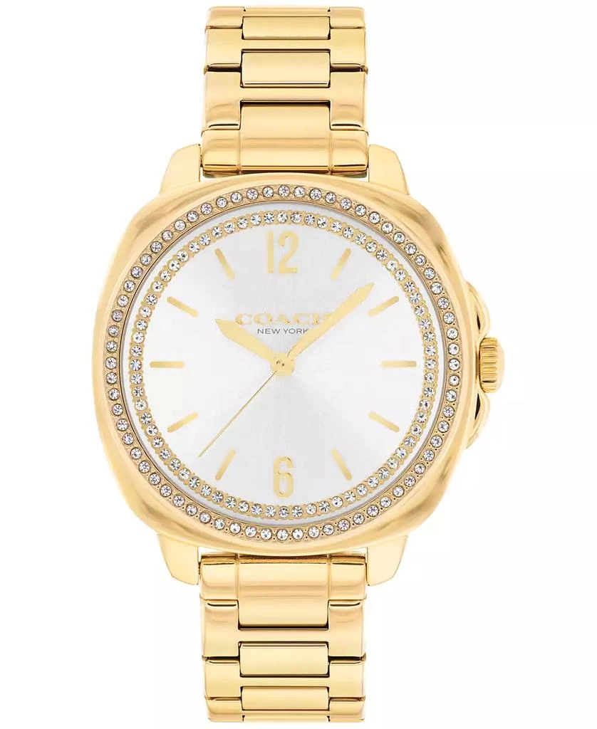 Coach Women
s Kitt Gold Tone Stainless Steel Bracelet Watch, 34mm