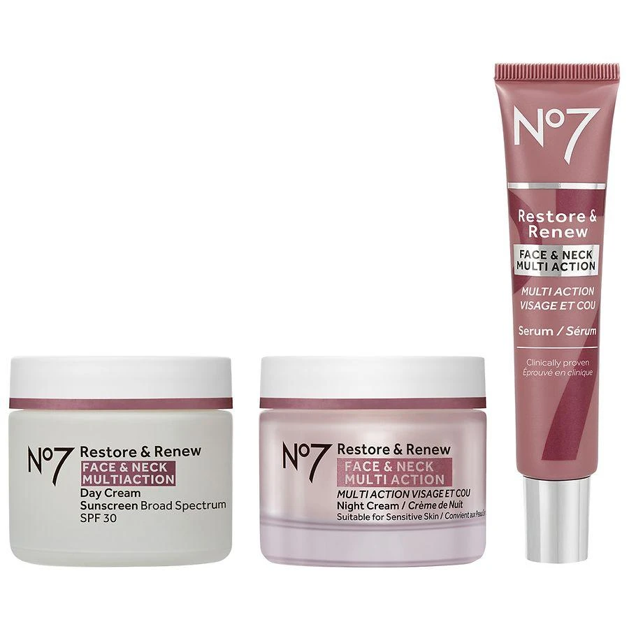 No7 Restore & Renew Multi Action Face & Neck Skincare System 2