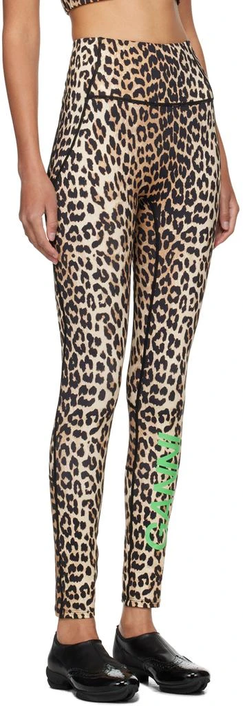 Ganni Brown Active Leggings 2