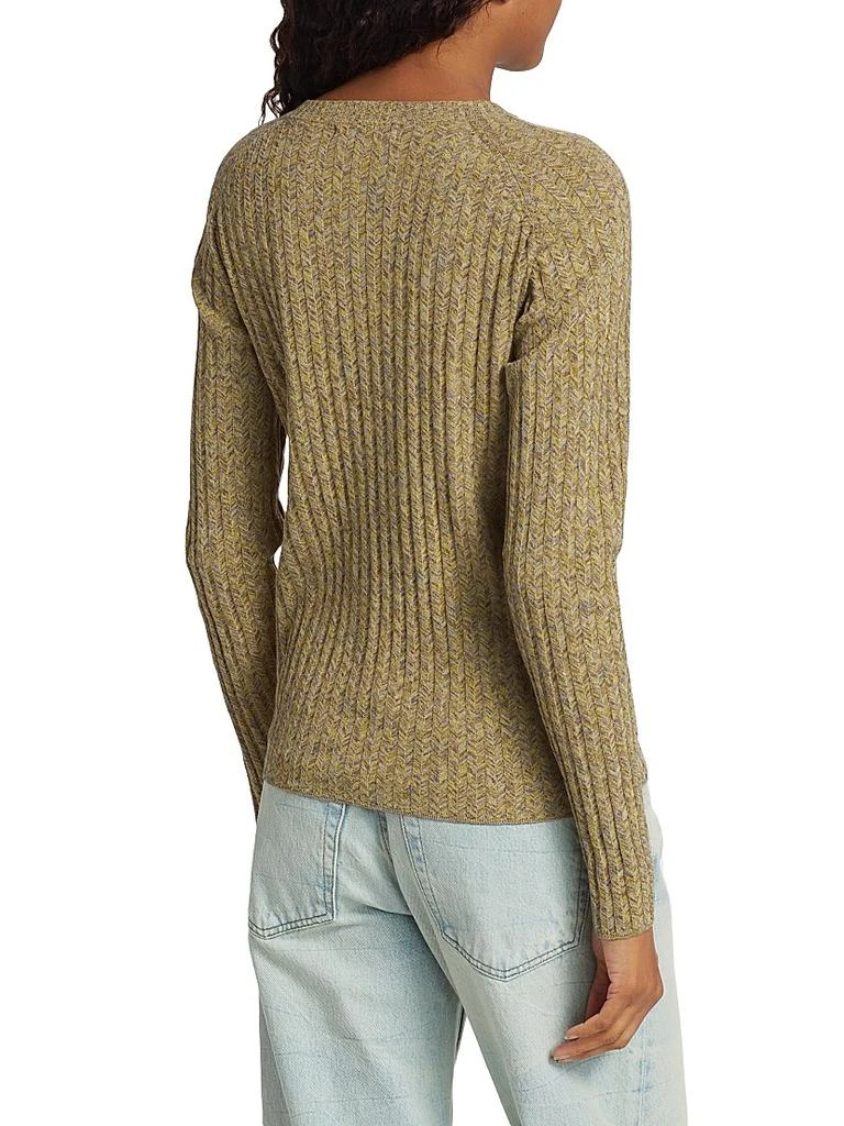 Re/Done Chevron Rib-Knit Cardigan 5