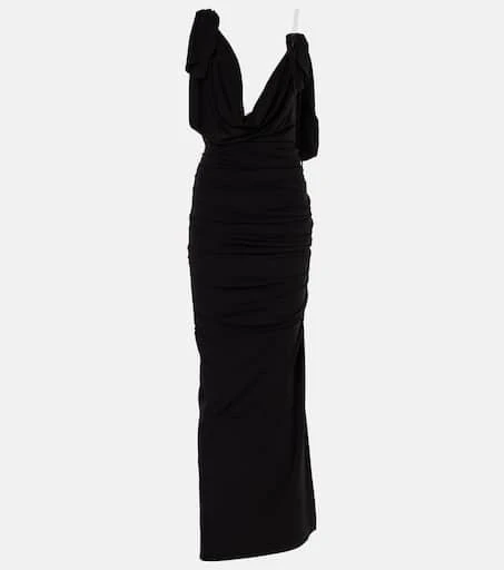 The Attico Ruched draped jersey gown 1