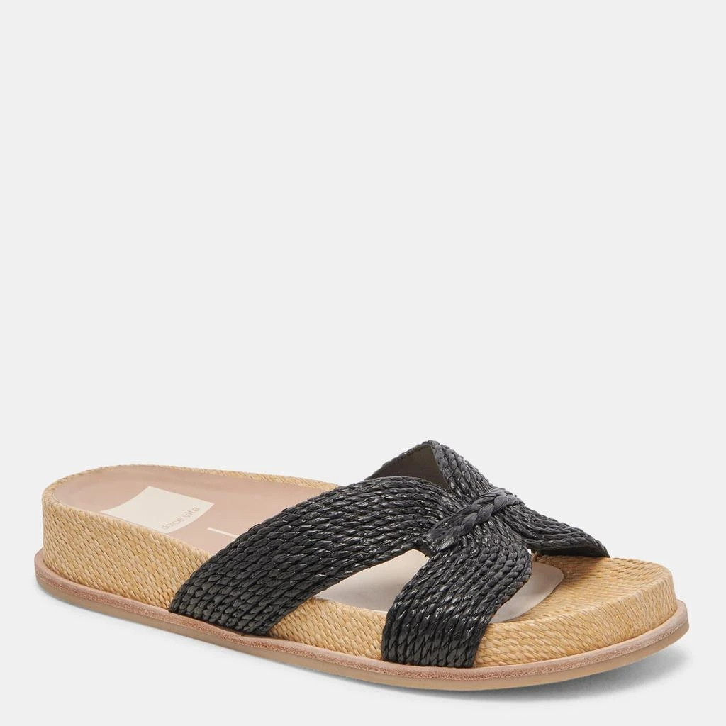 Dolce Vita Selda Sandals Onyx Raffia 2