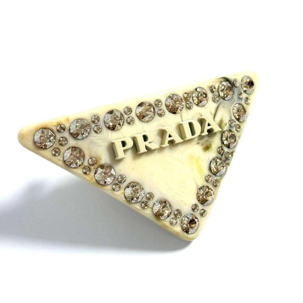 Prada Metal Resin Rhinestone Barrette (Pre-Owned)