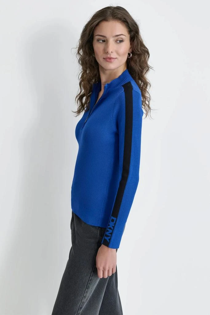 DKNY HALF ZIP LOGO TAPE SWEATER 5