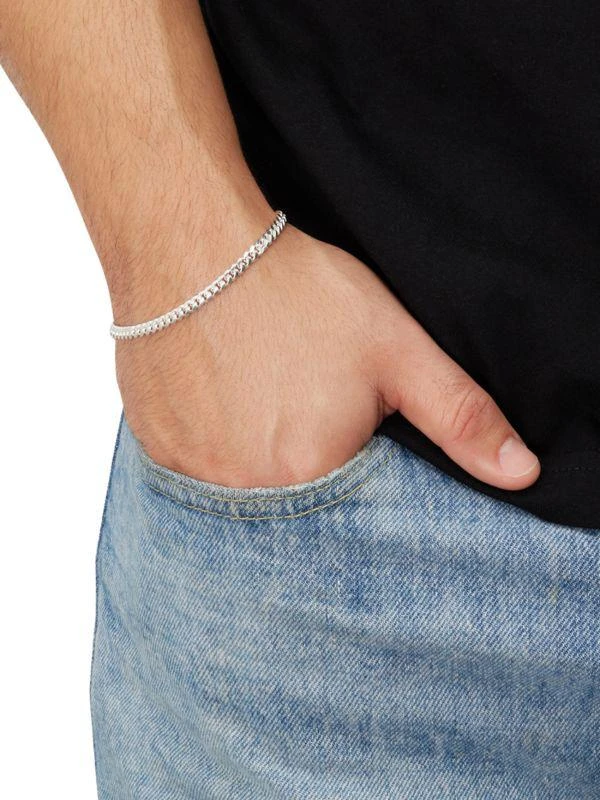 Saks Fifth Avenue Sterling Silver Curb Link Bracelet 3