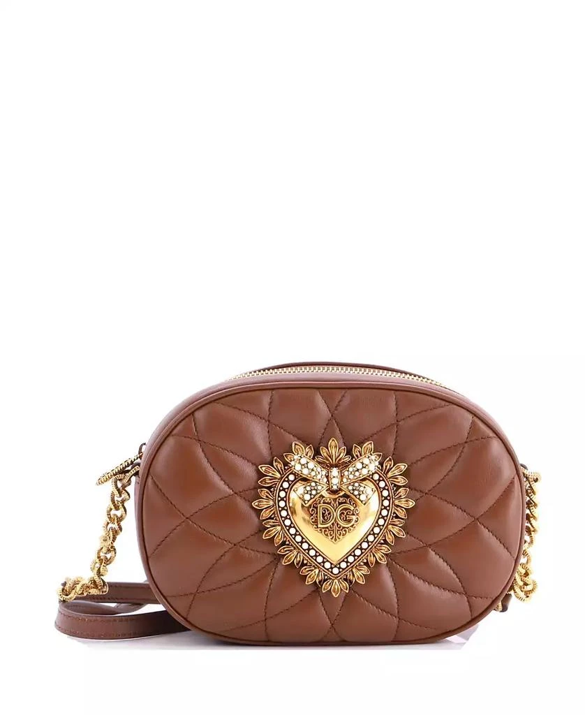 Pre-Owned Dolce 
Gabbana Small Devotion Camera Bag Quilted Leather
