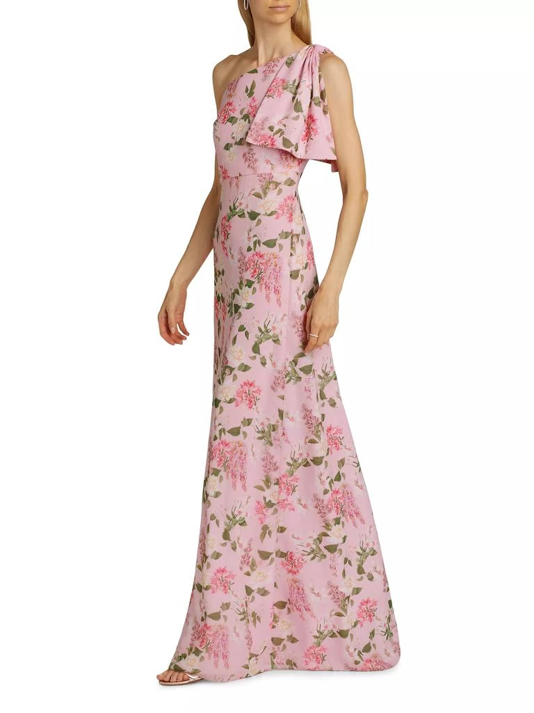 Sachin & Babi Chelsea Floral One-Shoulder Gown 2