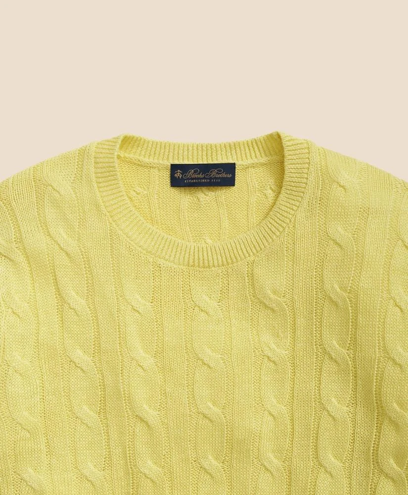 Brooks Brothers Linen Cable Knit Sweater 2