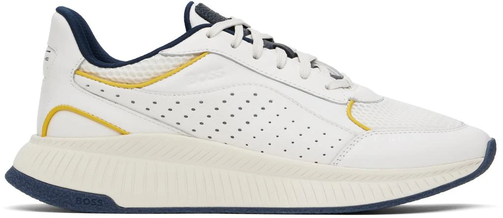 Hugo Boss White Porsche Edition Perforated-Leather Sneakers 1