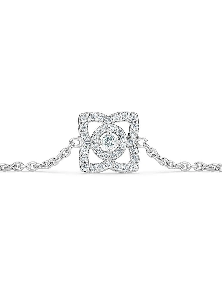 De Beers Enchanted Lotus Diamond 
18K White Gold Chain Bracelet 4