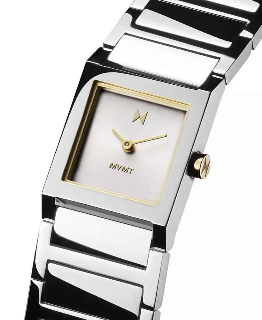 MVMT Women's Marquee Square Silver Tone Stainless Steel Bracelet Watch, 22mm