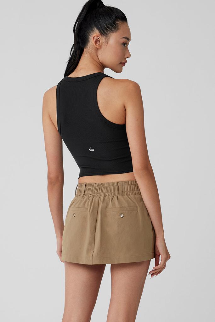 Alo Goddess Ribbed Go-To Tank - Black