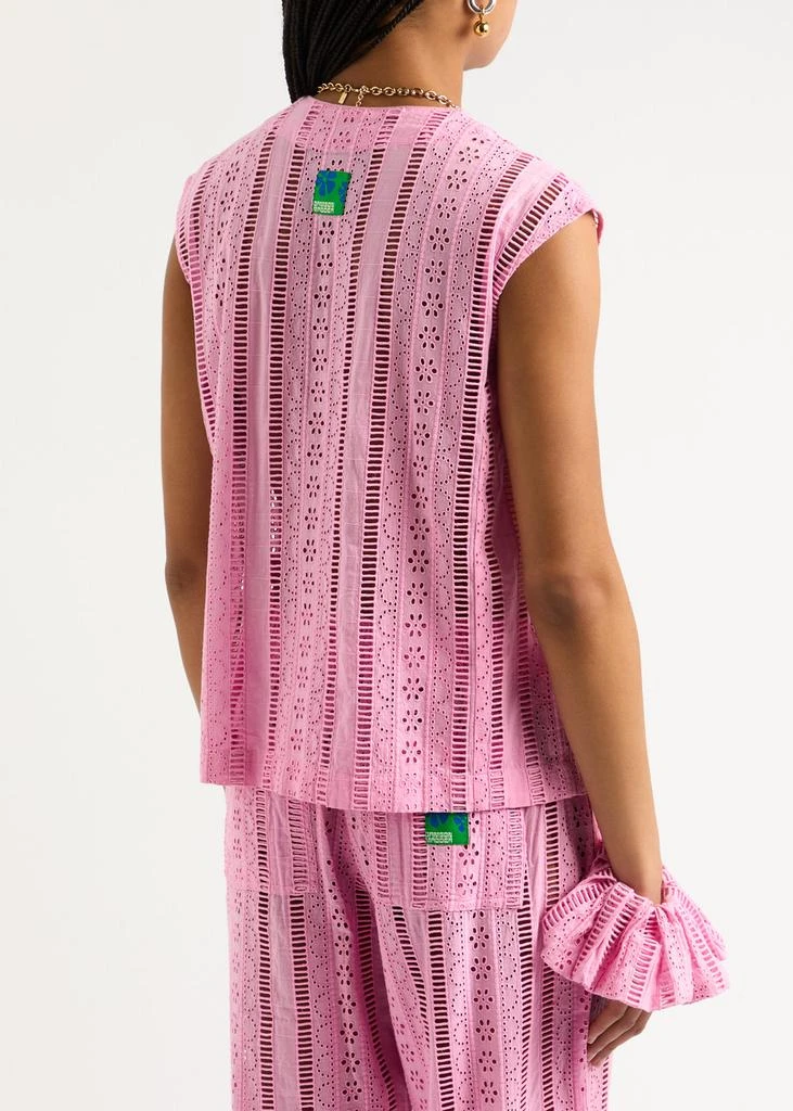 DAMSON MADDER Alys broderie anglaise cotton waistcoat 3