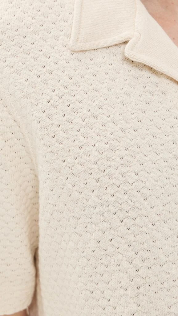 Officine Générale Kai Textured Button Down Polo 5