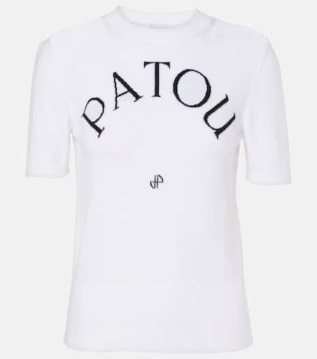 Patou Logo jacquard cotton-blend top