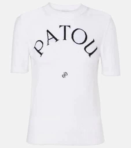 Patou Logo jacquard cotton-blend top 1