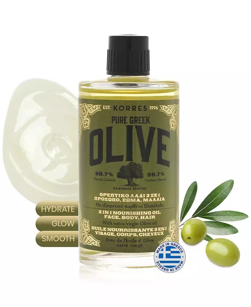KORRES Pure Greek Olive 3-In-1 Nourishing Oil 4