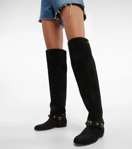 ETRO Crown Me suede knee-high boots 4