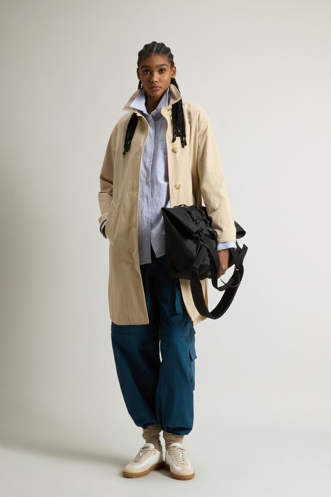 Woolrich Overcoat in Limonta Cotton Blend - Women - Beige
