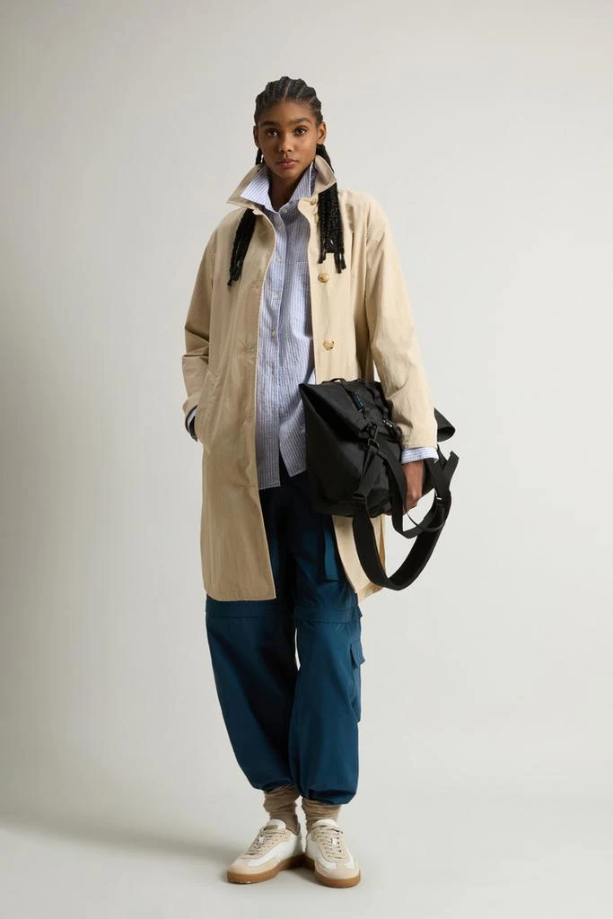 Woolrich Overcoat in Limonta Cotton Blend - Women - Beige 2