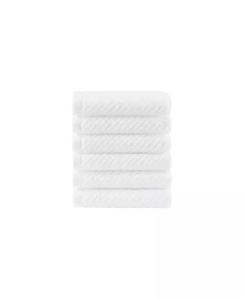 Madison Park Diagonal Ribbed Cotton 6-Pc. Washcloths Set