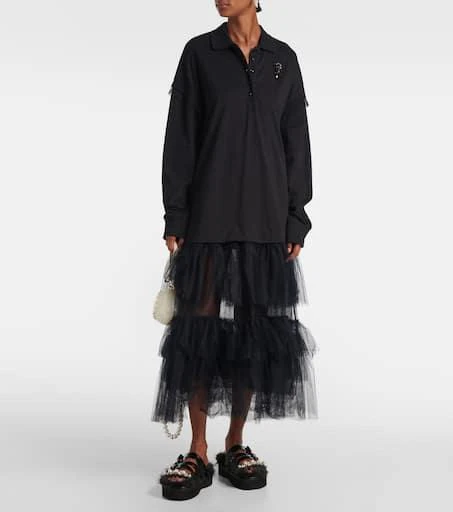 Simone Rocha Faux fur-trimmed leather platform sandals 3