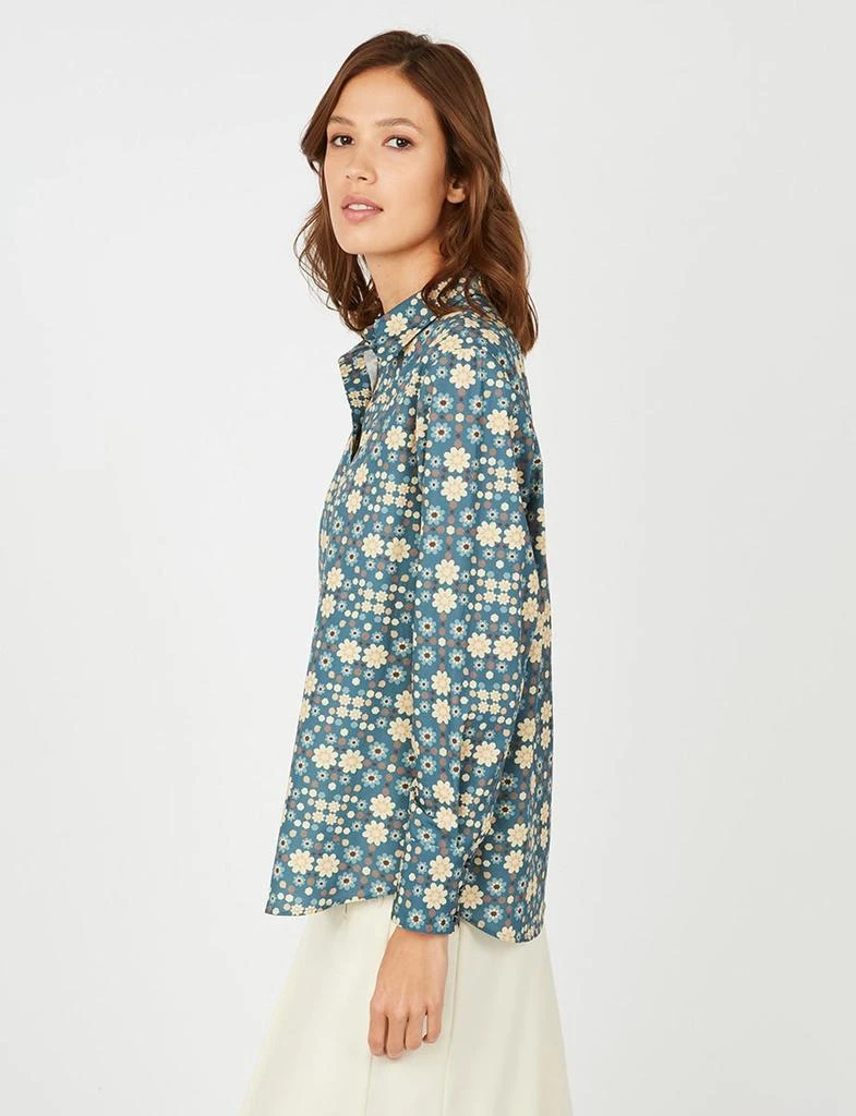 INES DE LA FRESSANGE PARIS Maureen blue shirt Boulbon pattern 4