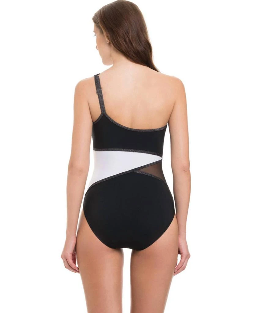 Profile by Gottex One Shoulder Mesh Inset One Piece Swimsuit 2