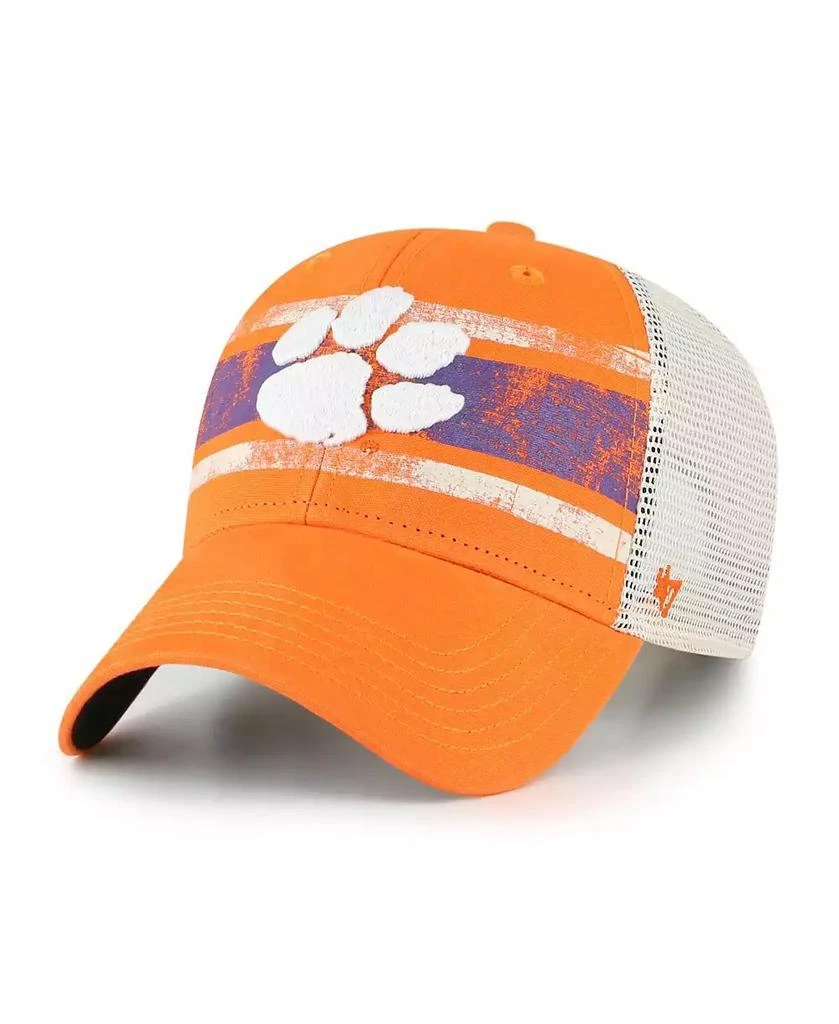 47 Brand Men's Orange, White Clemson Tigers Interlude MVP Trucker Snapback Hat 1