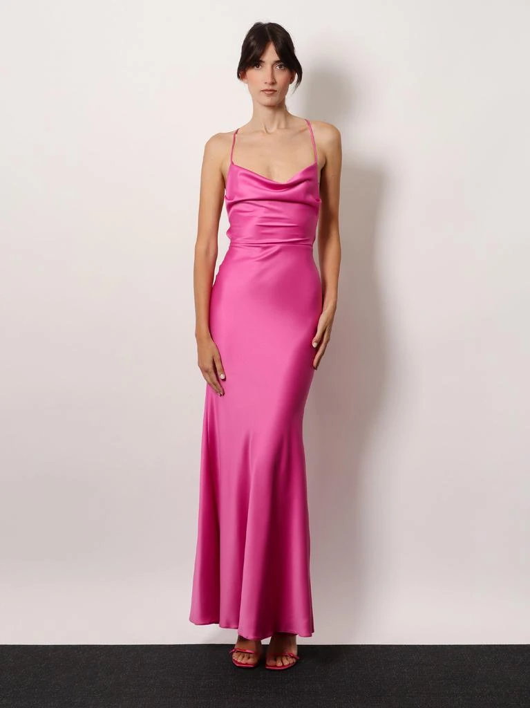 ACTUALEE Satin long dress 2