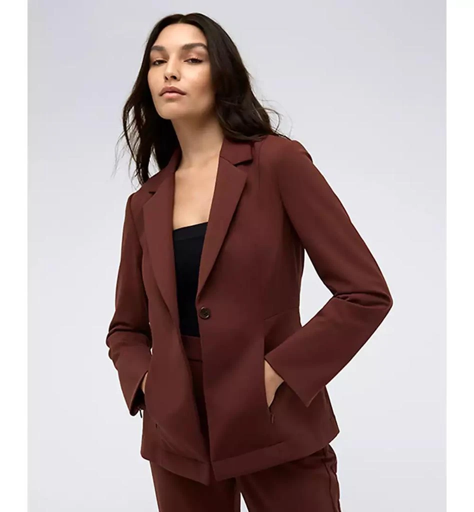 Kenneth Cole Women's Athletic Stretch One Button Notch Collar Blazer 3