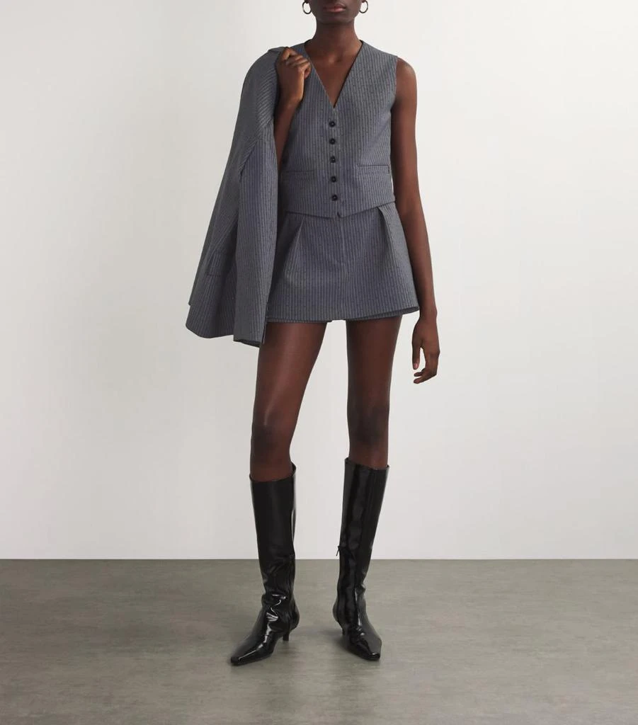 Maje Rhinestone Pinstripe Waistcoat 2