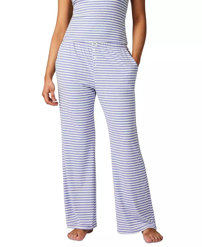 GAP Women's Ribbed Mid-Rise Lounge Pajama Pants