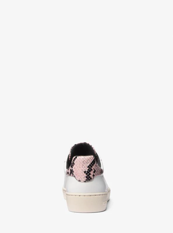 Michael Kors Scotty Snake Embossed Leather Sneaker 3