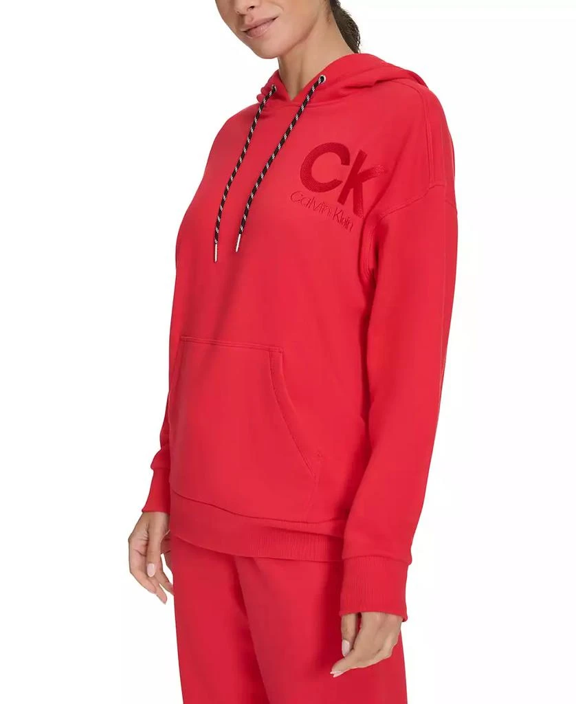 Calvin Klein Women's Eco Fleece Logo Pullover Hoodie 3