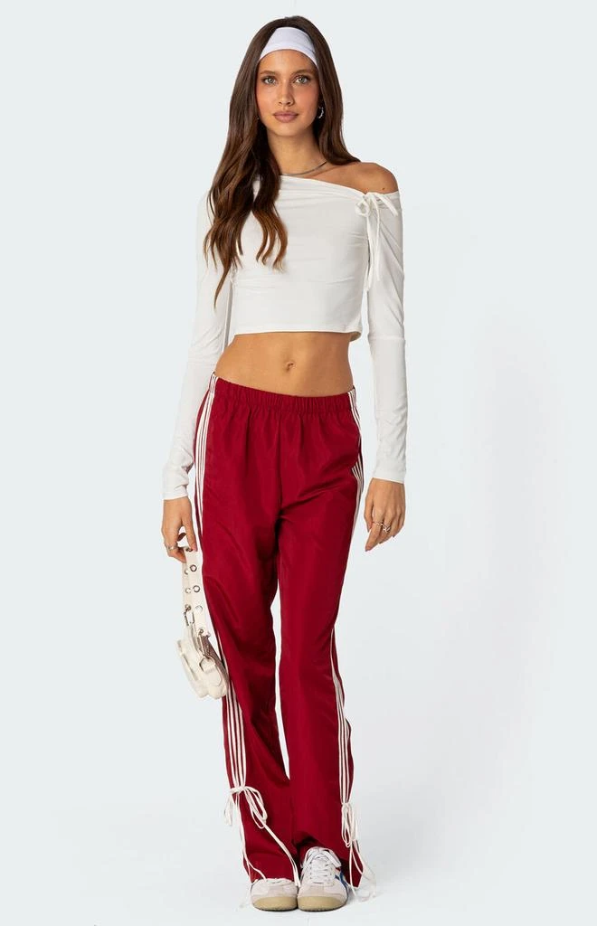 Edikted Remy Bow Ribbon Track Pants 1
