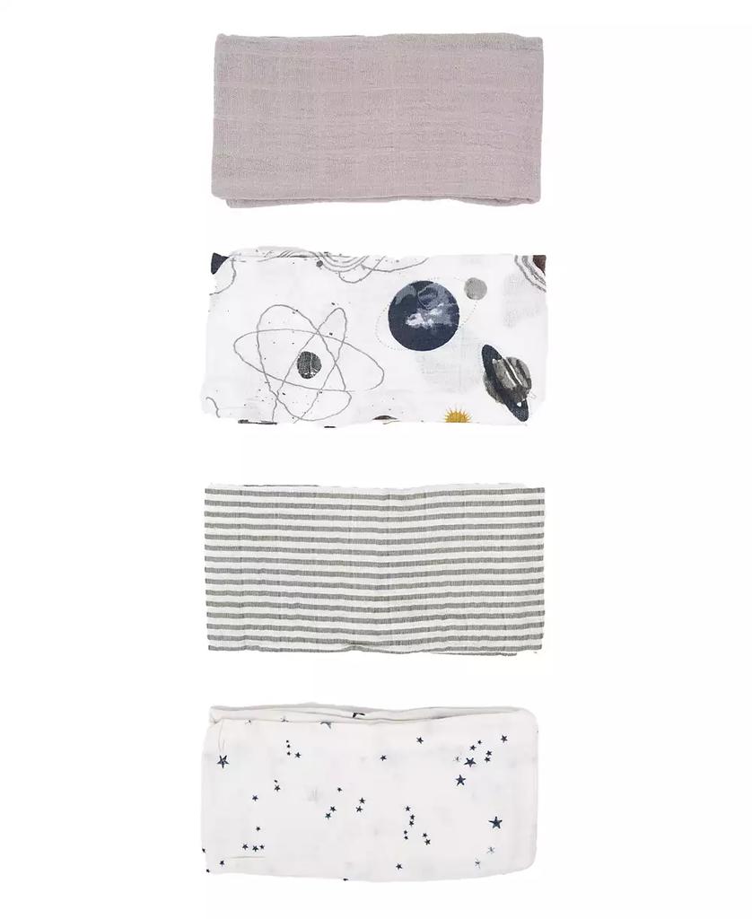 Little Unicorn Baby Girls and Baby Boys Cotton Muslin Baby Squares, Pack of 4