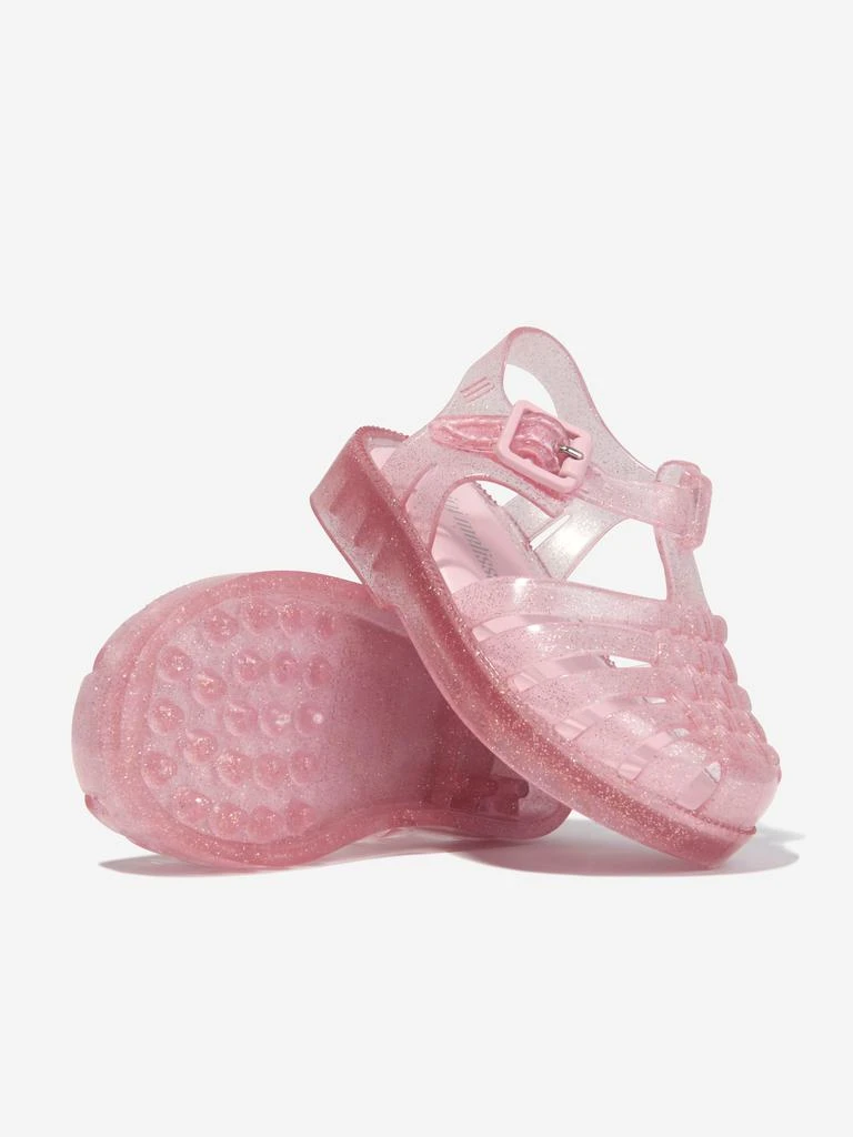 Mini Melissa Mini Melissa Girls Glitter Jelly Sandals in Pink 2