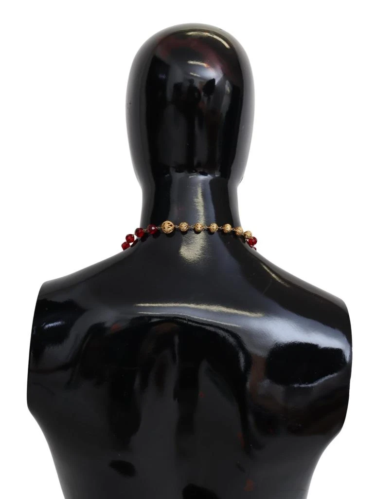 Dolce 
Gabbana Tone Brass Crystals Pendant Opera Chain Women
s Necklace 2