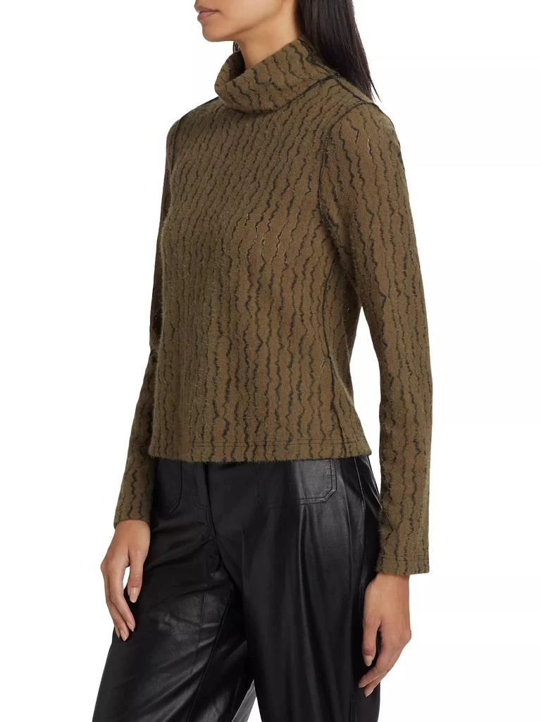 If Only Studio Textured Wave Turtleneck Top 4