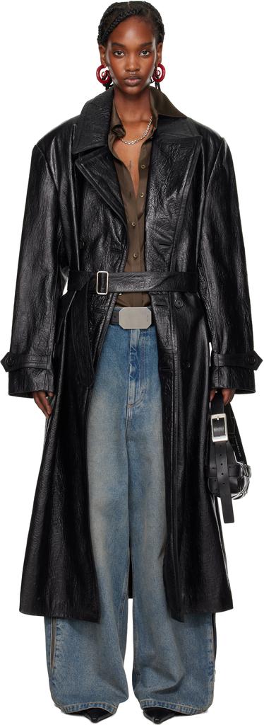 LU'U DAN Black Jiman Leather Coat