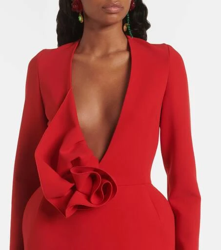 Magda Butrym Floral-appliqué wool-blend minidress 5