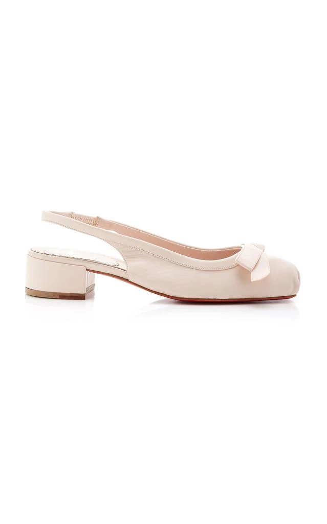 Christian Louboutin Christian Louboutin - Mamaflirt 30mm Leather Slingback Ballet Flats - Neutral - IT 37 - Moda Operandi 1
