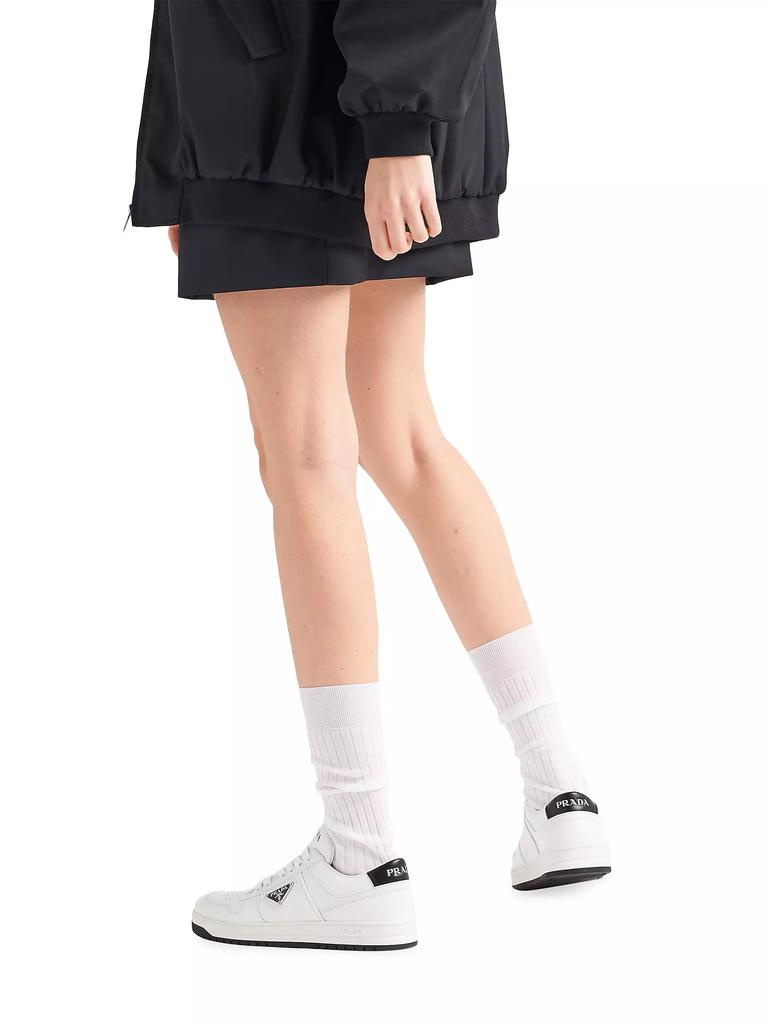 Prada Downtown Perforated Leather Sneakers