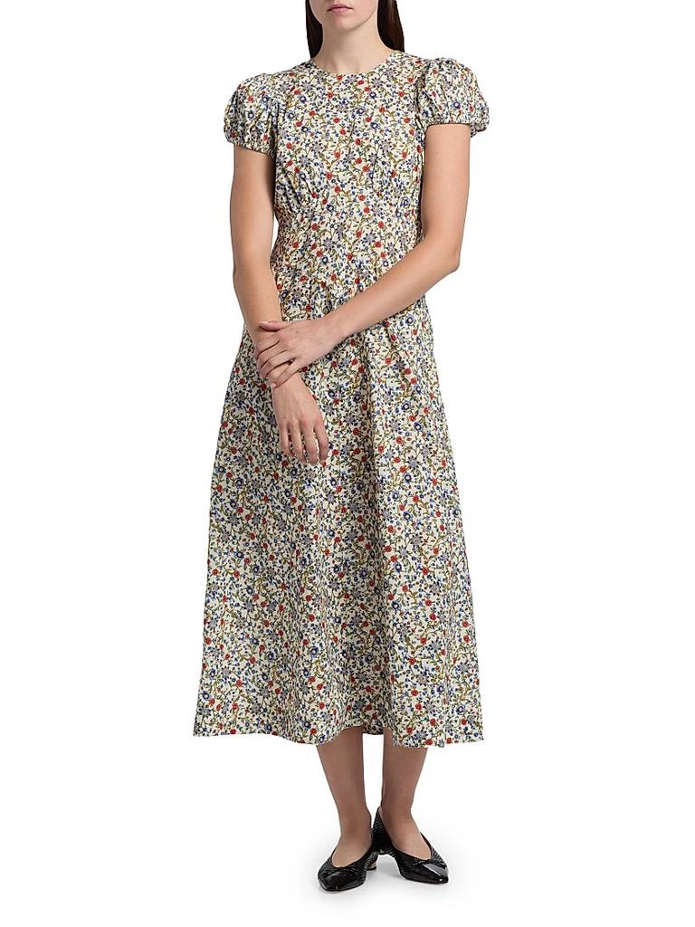DÔEN Rhodia Floral Cotton Midi-Dress 3