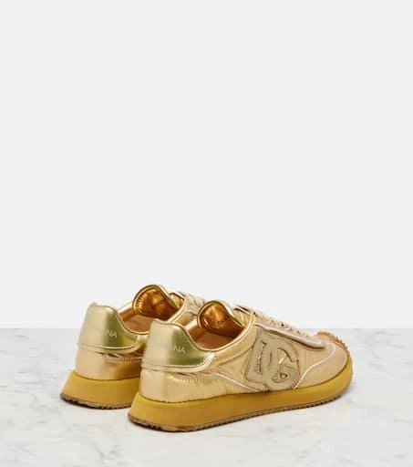 Dolce
Gabbana DG Cushion metallic leather sneakers 2