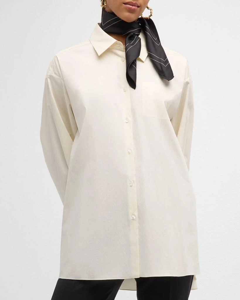 Totême Embroidered Monogram Silk Square Scarf 2
