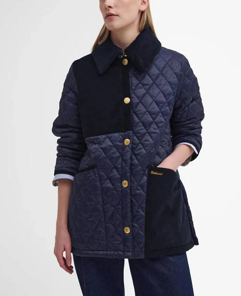 Barbour Reeth Quilt Womens Jacket In Blue 1
